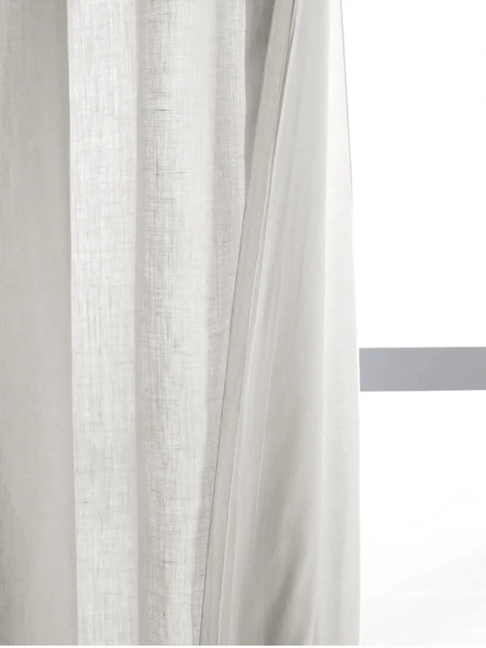 NWT QUINCE Set Of 2 48x84 European Linen Curtains Cream 0502
